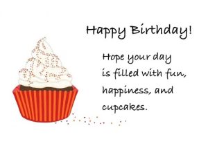 red cupcake - birthday stationary