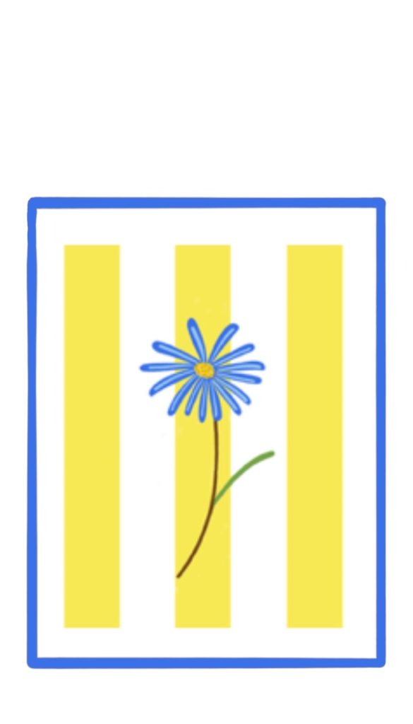 blue daisy gift tag