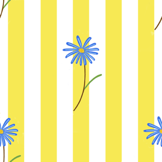 blue daisy gift wrap