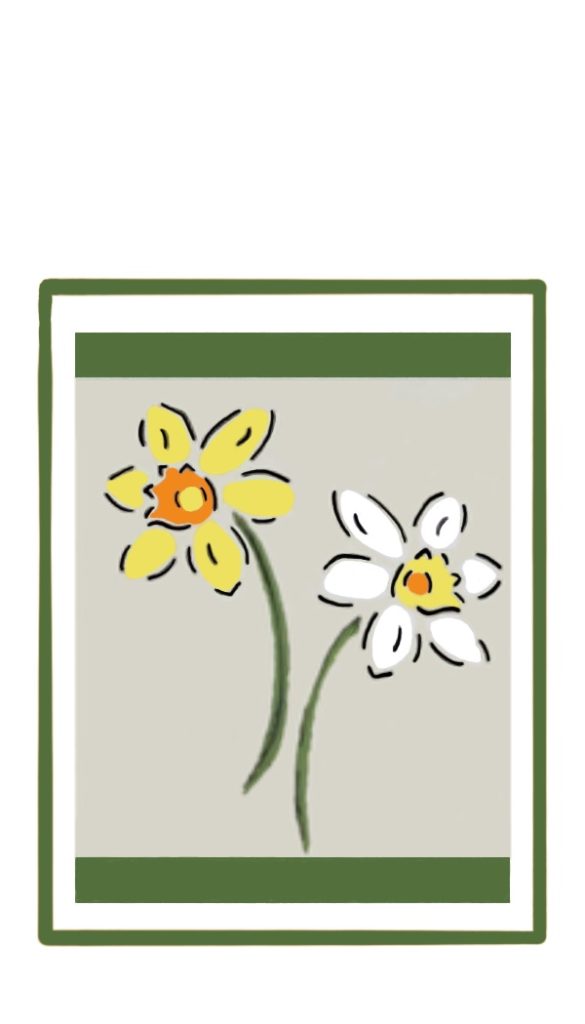 daffodils gift tag