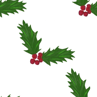 holly holiday wrapping paper