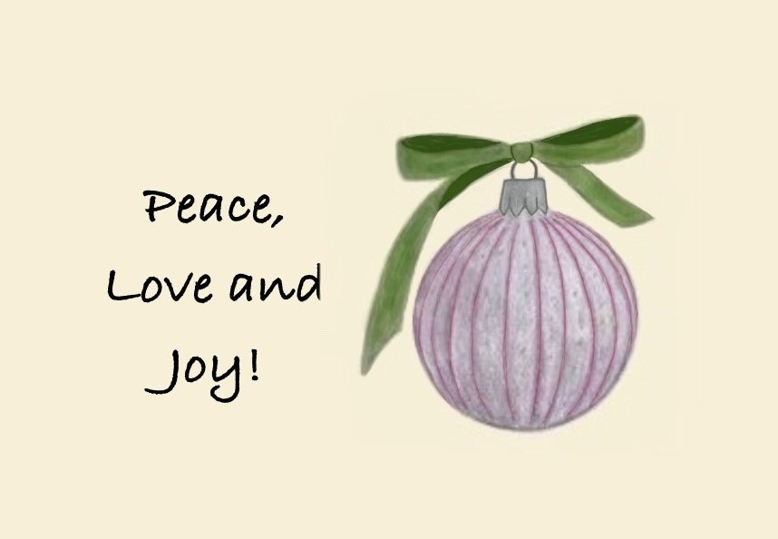 ornament - peace love and joy