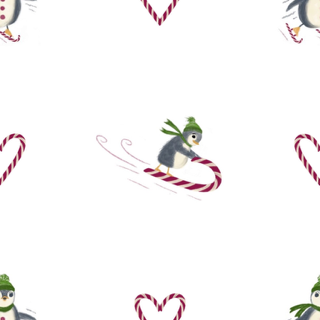 penguins holiday wrapping paper