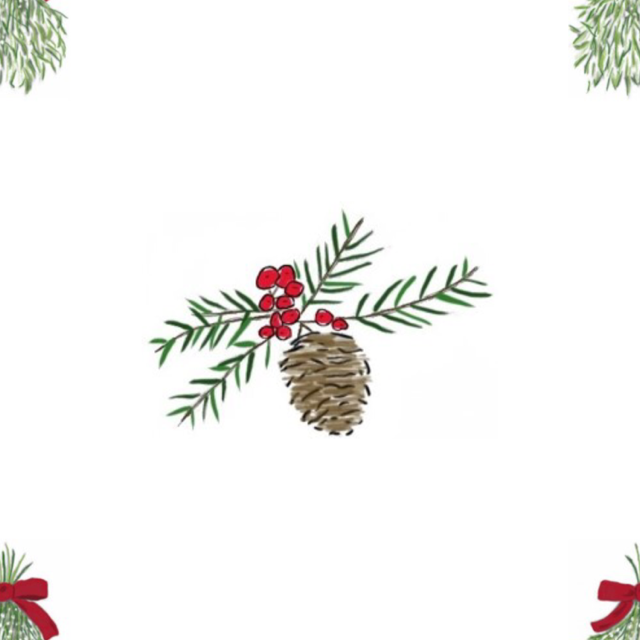 pinecone holiday wrapping paper