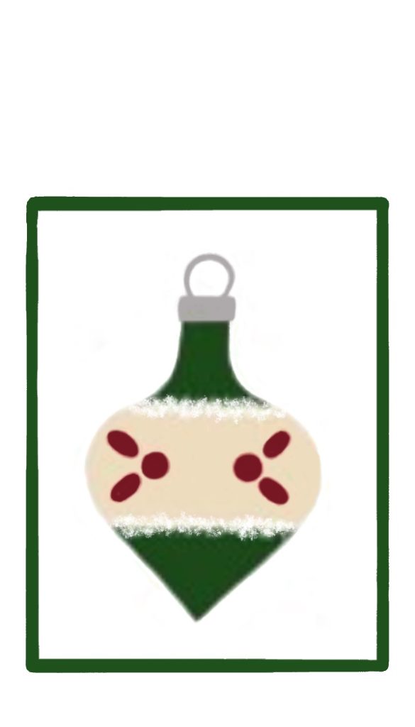 vintage ornament gift tag