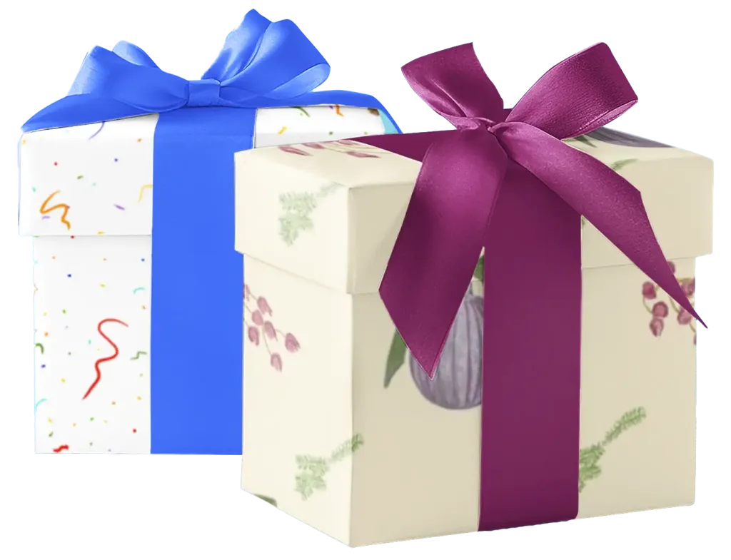 gift wrap presents mockup